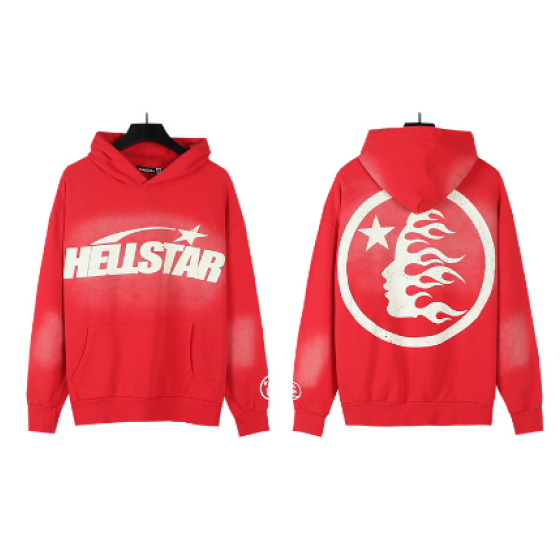 Hellstar Distressed Terry Cloth High Street Retro Hooded Sweatshirt